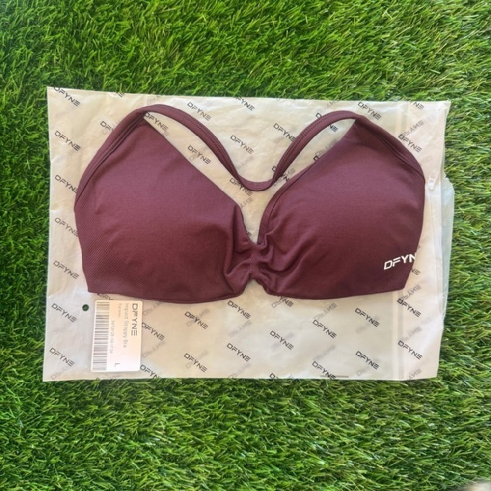 Dfyne impact strappy bra espresso large